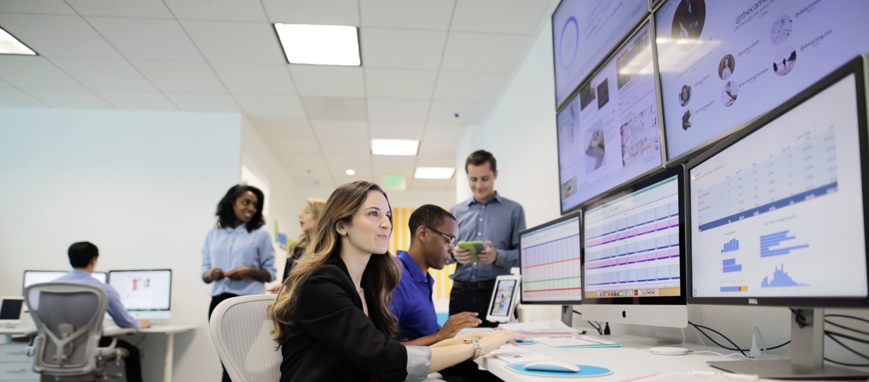bright age social media agency request a consultation bright age team working at social media command center