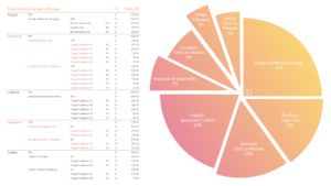 bright age sample ad spend budget breakdown