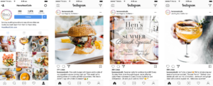 Social Media Content Process for Restaurant client
