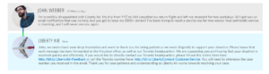 social media customer care - Liberty Air Example