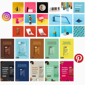 Rx Bar consistent style to demonstrate a seamless brand identity across all social platforms