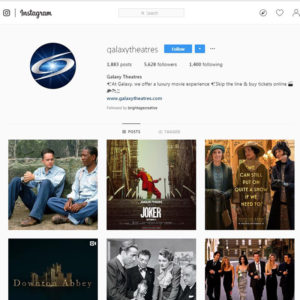 Screenshot of Galaxy Theatres' Instagram.