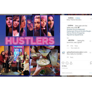 Hustlers screenshot of Galaxy Theatres interaction.