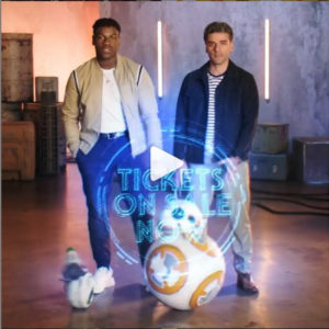 Star Wars Actors video to show how a digital marketing agency promotes events on social media.