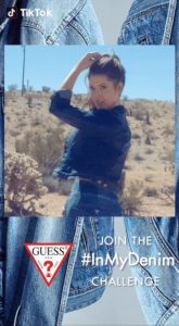 Social media agency in Los Angeles screenshot of Guess TikTok campaign to show example