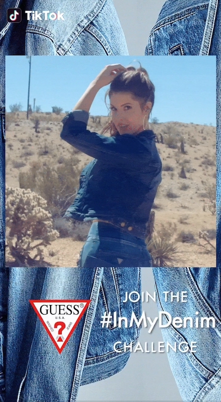 Social media agency in Los Angeles screenshot of Guess TikTok campaign to show example 