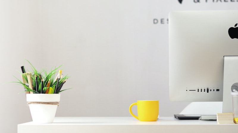 Image of office desk as visual aid for brand development agency