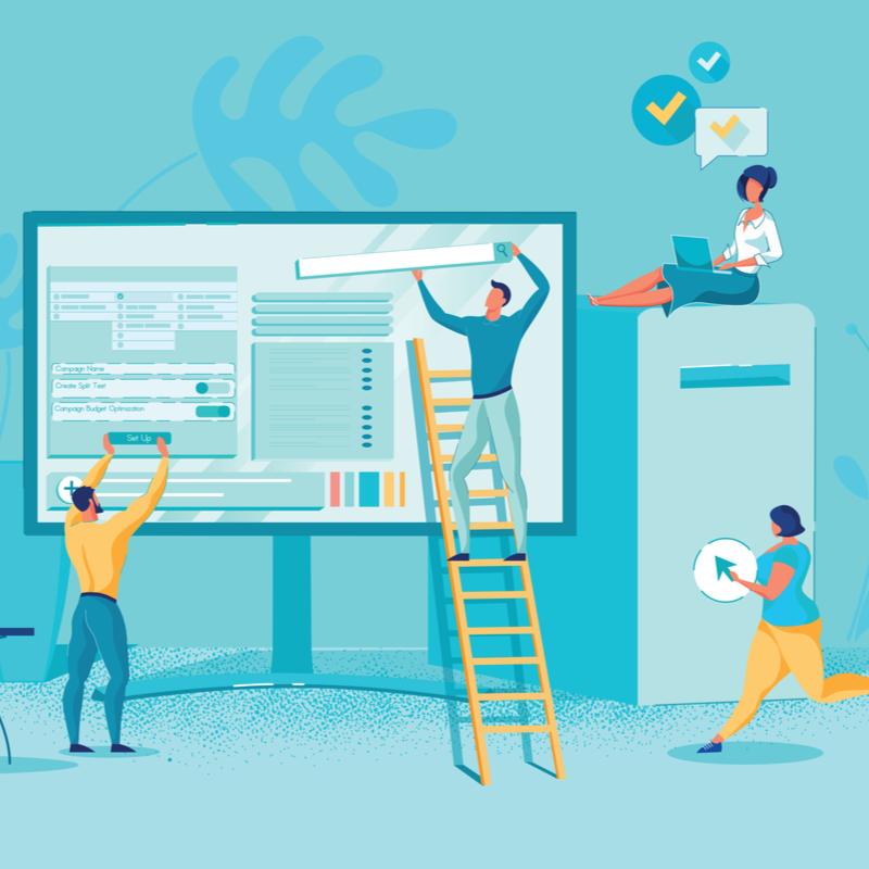 people working together to build a successful online