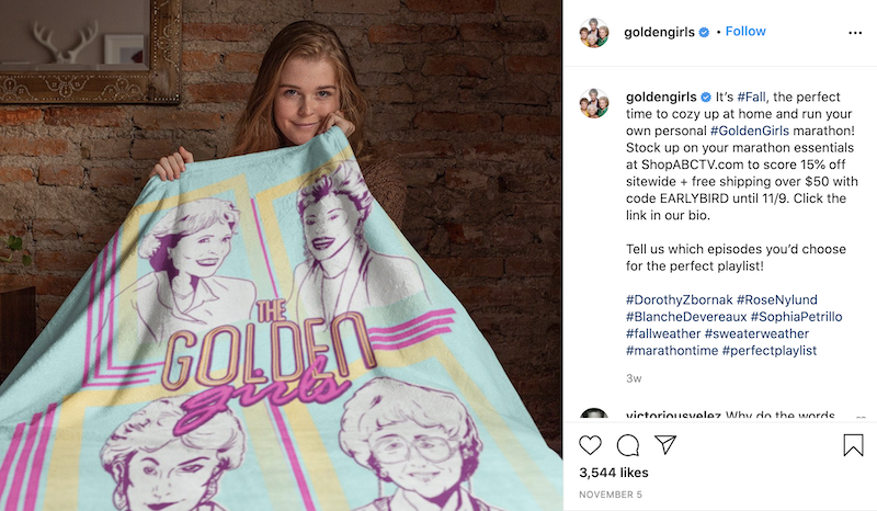 Golden Girls caption to show strong copywriting by a content marketing agency.