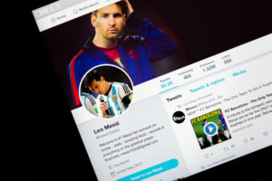 This was a screenshot of a famous athelte's twitter page
