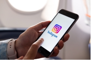 Instagram app on iPhone for social media advertising agency