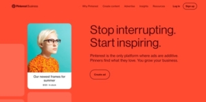 Screenshot of Pinterest marketing agency account