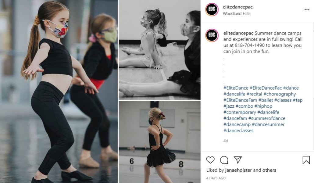 Elite dance screenshot to show interaction with existing customers
