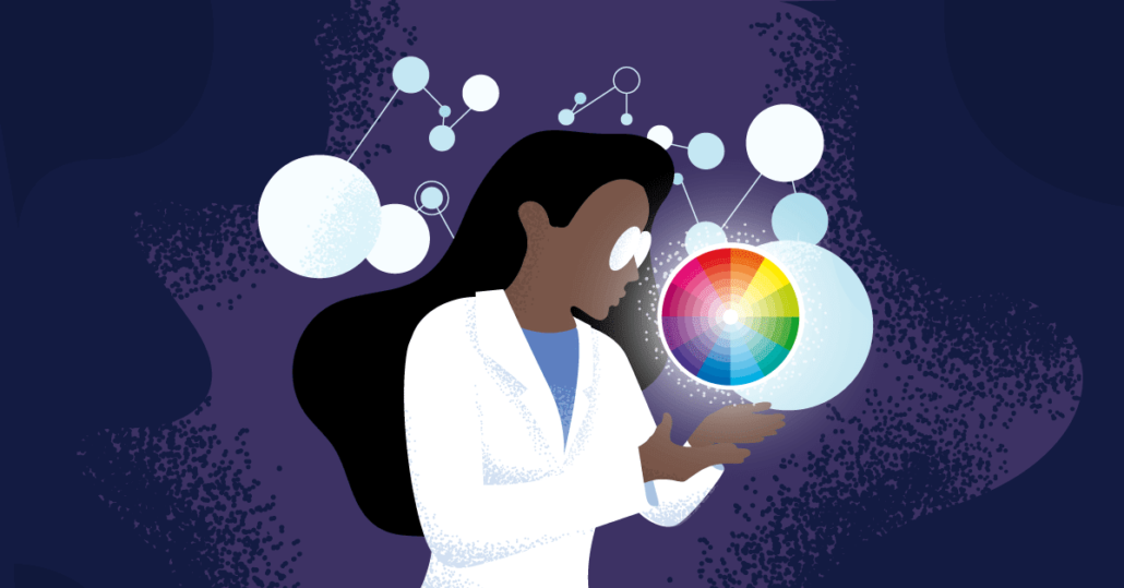 Color theory illustration to show skills of digital marketing agency