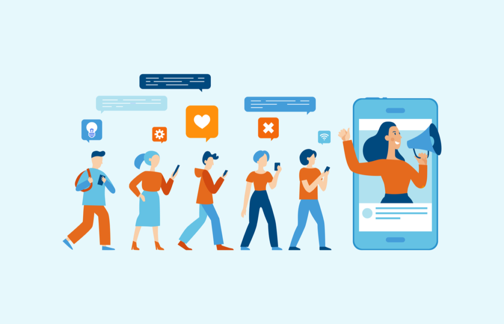 Graphic of social media marketing to show importance of social media marketing agency