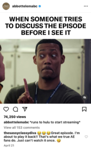 Abbott Elementary meme on social media page